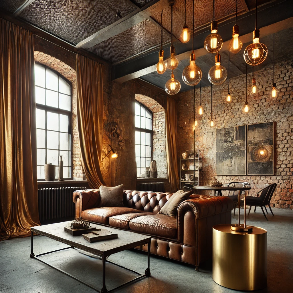 10 Living Room Designs Decorated with Luxurious Gold Velvet Curtains
